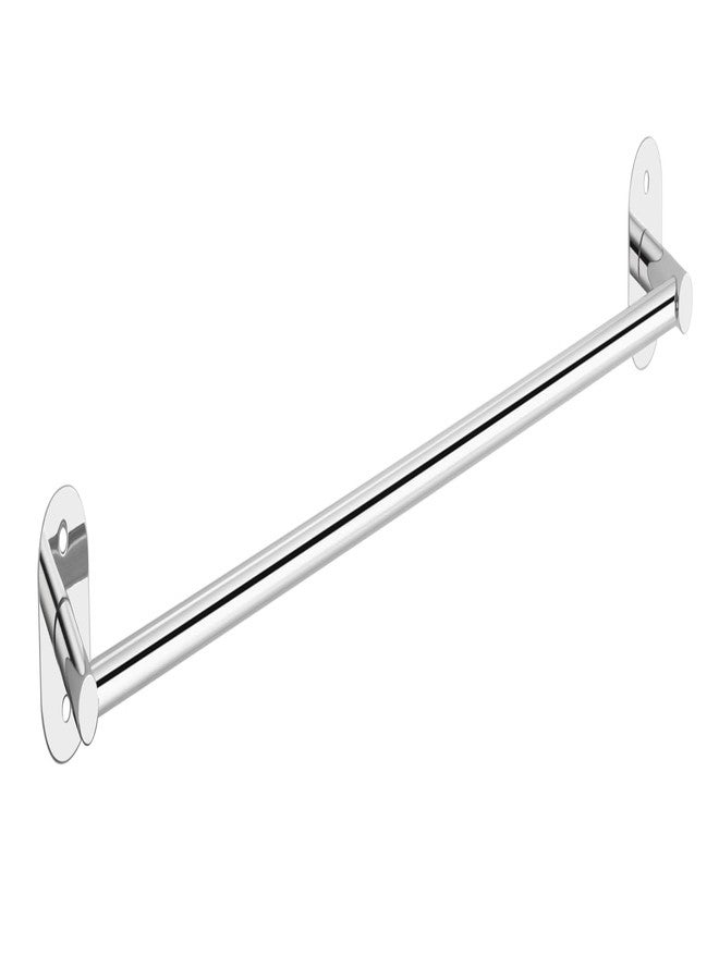 ACHRO Self Adhesive and Wall Mount Towel Holder for Bathroom - 24 Inch Rustproof Stainless Steel 304 Towel Holder, Sturdy Towel Bar, Space-Saving Towel Hanger, Bathroom Accessories, Chrome Silver - Image 1
